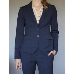 Banana Republic Navy Wool Blend Blazer